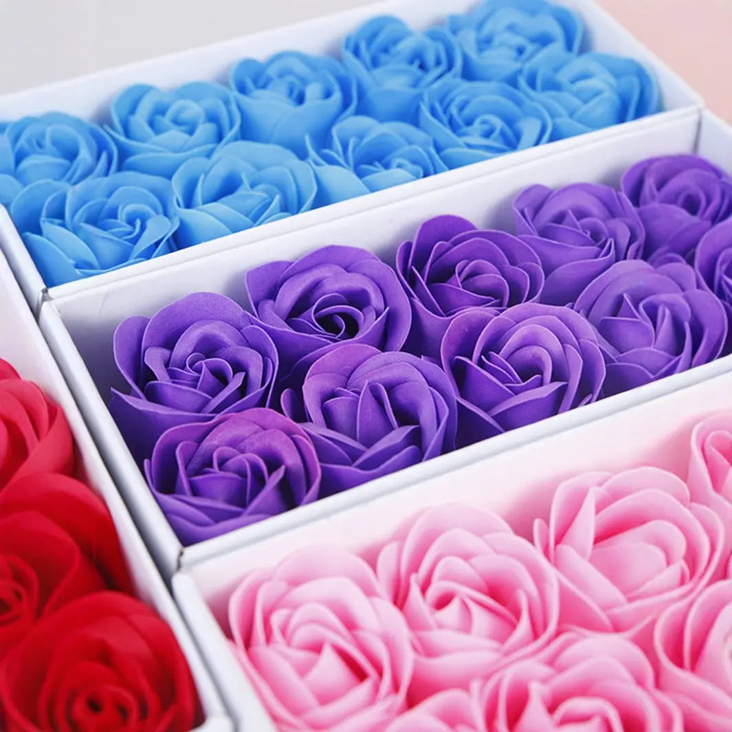 Double Heart Rose Soap Flower- Special Gift - The Aurora Touch