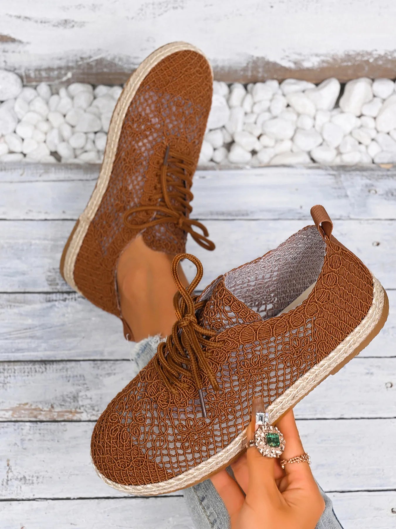 Breathable Woven Lace Up Vegan Leather Sneakers- Stylish, Casual Footw9a340a15a9184a36af720a034773461d-Max-Origin