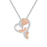 Heart-shaped rose necklace - The Aurora Touch