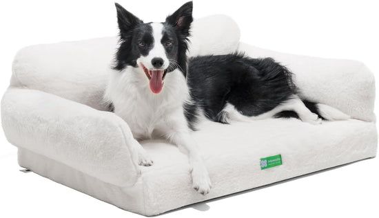 Orthopedic Dog Bed For Small Or Medium Dogs - 34.6 Inches Foam Sofa With Removable Washable Cover & Non-Slip Bottom