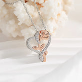 Heart-shaped rose necklace - The Aurora Touch