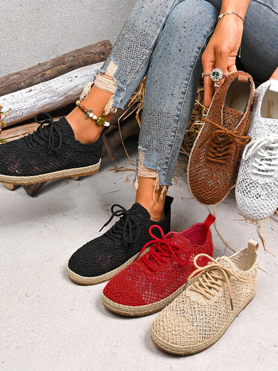 Breathable Woven Lace Up Vegan Leather Sneakers- Stylish, Casual Footwc843ffb857ff4d9eaff832f54fe76234-Max-Origin