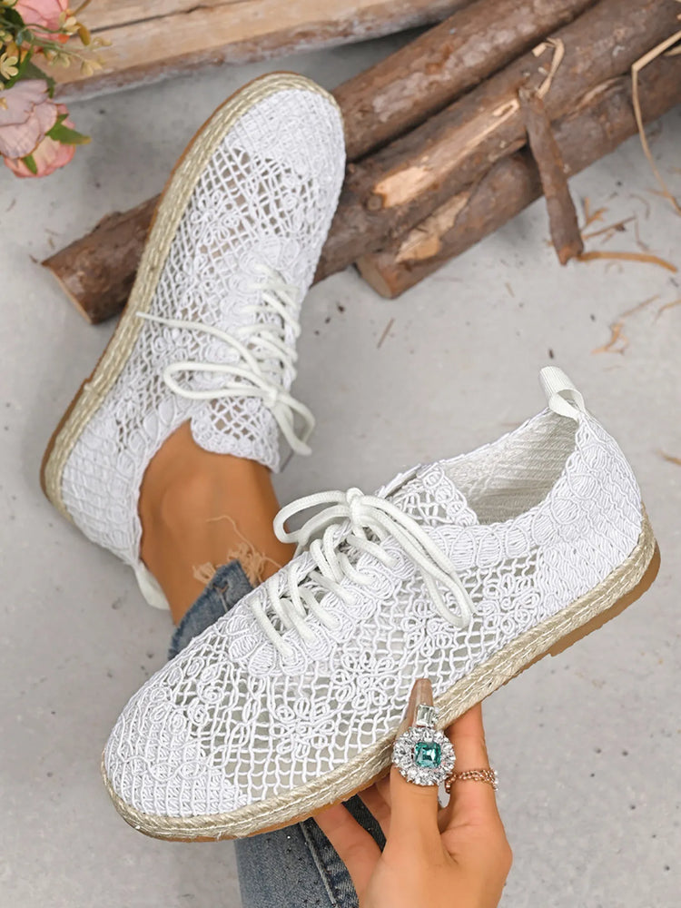 Breathable Woven Lace Up Vegan Leather Sneakers- Stylish, Casual Footwcf0eccde9a6a447ab75902342791cf1b-Max-Origin
