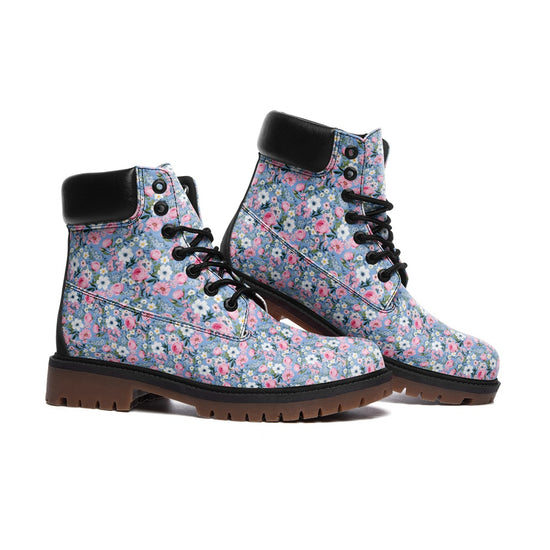 Casual Floral Vegan Leather Lightweight boots TB