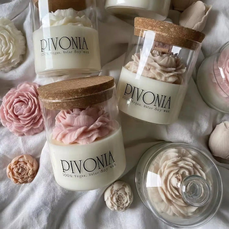 Unique Hand Made Soy Scented Decorative Candle Cup - The Aurora Touch