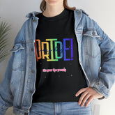 Pride TShirt, Rainbow Pride all gender all occasion proud stylish make a statement everyday casual black shirt
