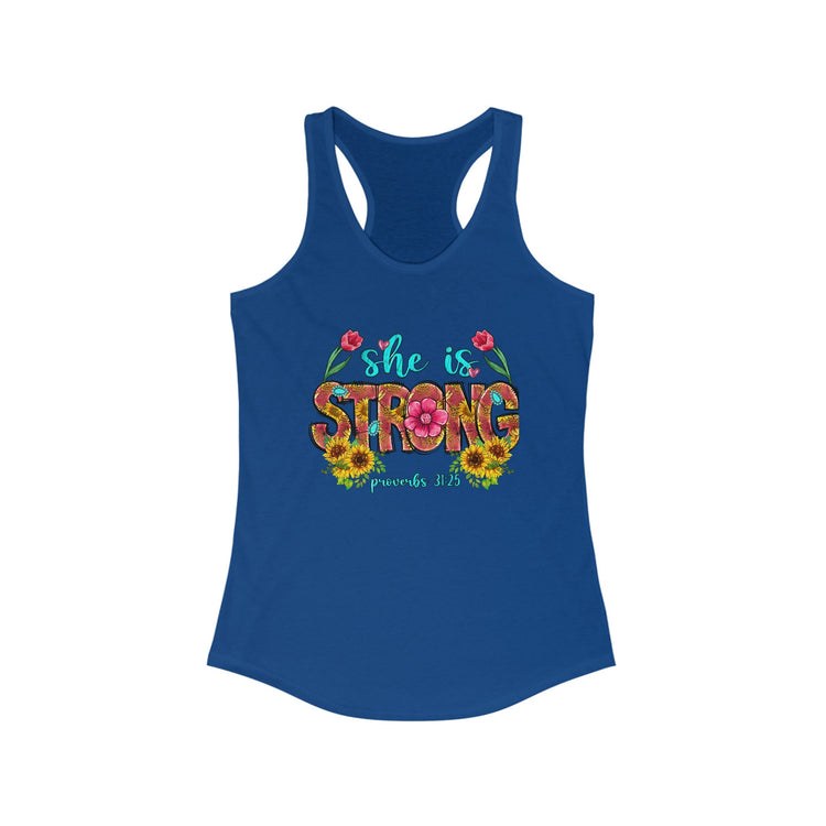 Strong women handmade beach cute Christian faith proverbs bible verse athletic casual everyday summer look racer back tank top great gift