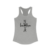 WOMENS TANK TOP Christian faith cute Summer positive love faith hope outdoor casual jean racer back girl shirt