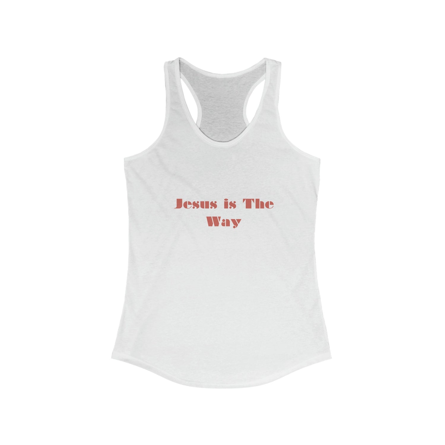 Jesus is The Way Tank Top, Women Christian faith born again positive empowerment racer back casual jean shorts tank shirt