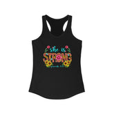 Strong women handmade beach cute Christian faith proverbs bible verse athletic casual everyday summer look racer back tank top great gift