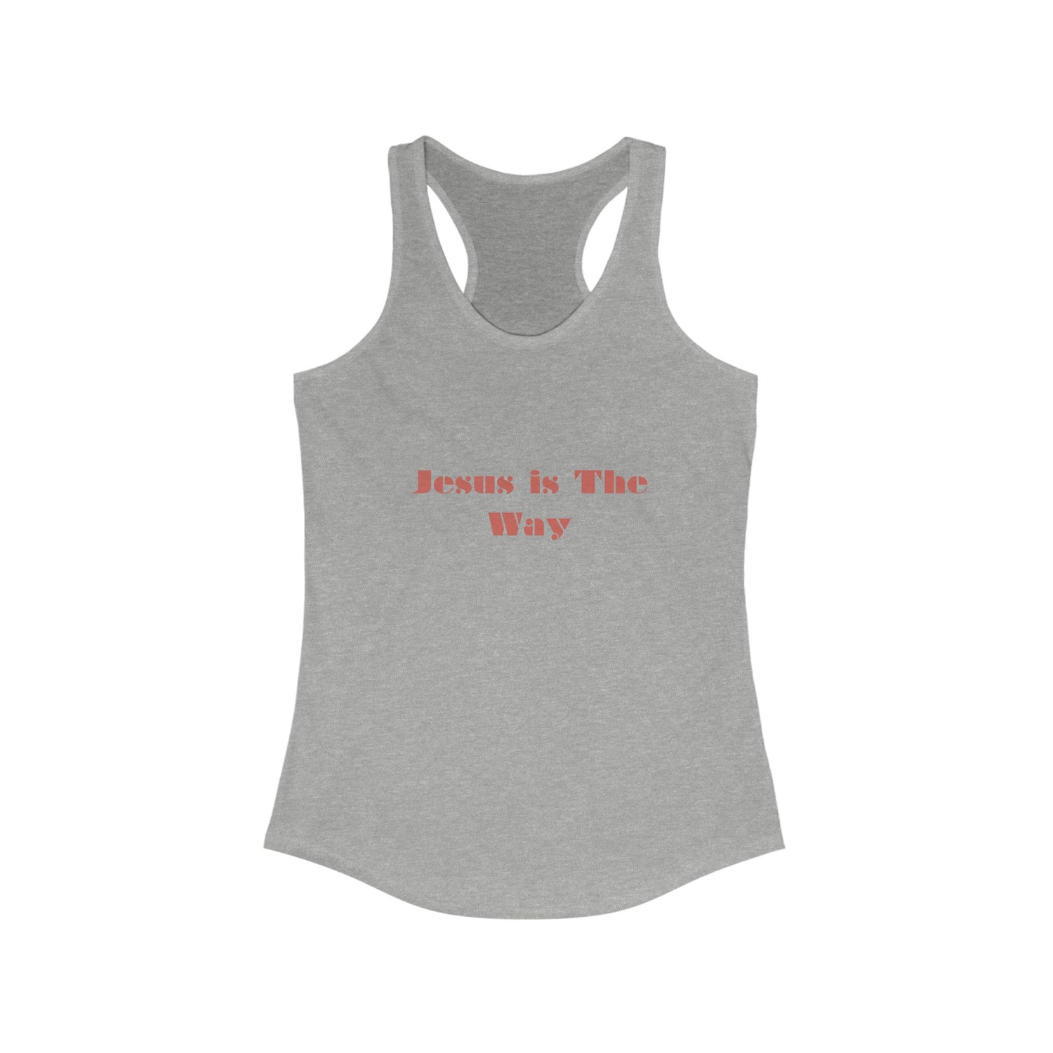 Jesus is The Way Tank Top, Women Christian faith born again positive empowerment racer back casual jean shorts tank shirt