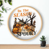 Wall Clock, Spooky Halloween novelty kitchen hallway home office fall autumn season decorative clock