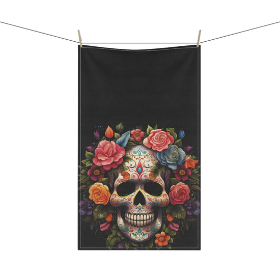 Kitchen Towel, Day of the dead, Halloween Towel, Dia de los Muertos, Colorful art, Kitchen decor, gift for grandma, mama, Mother gift