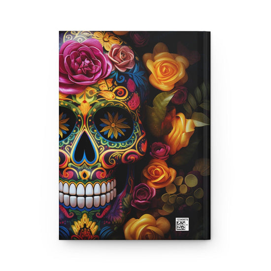 Hardcover Journal, Day of The Dead personal Dia de Los Muertos art journal colorful writing diary notebook great for school notes