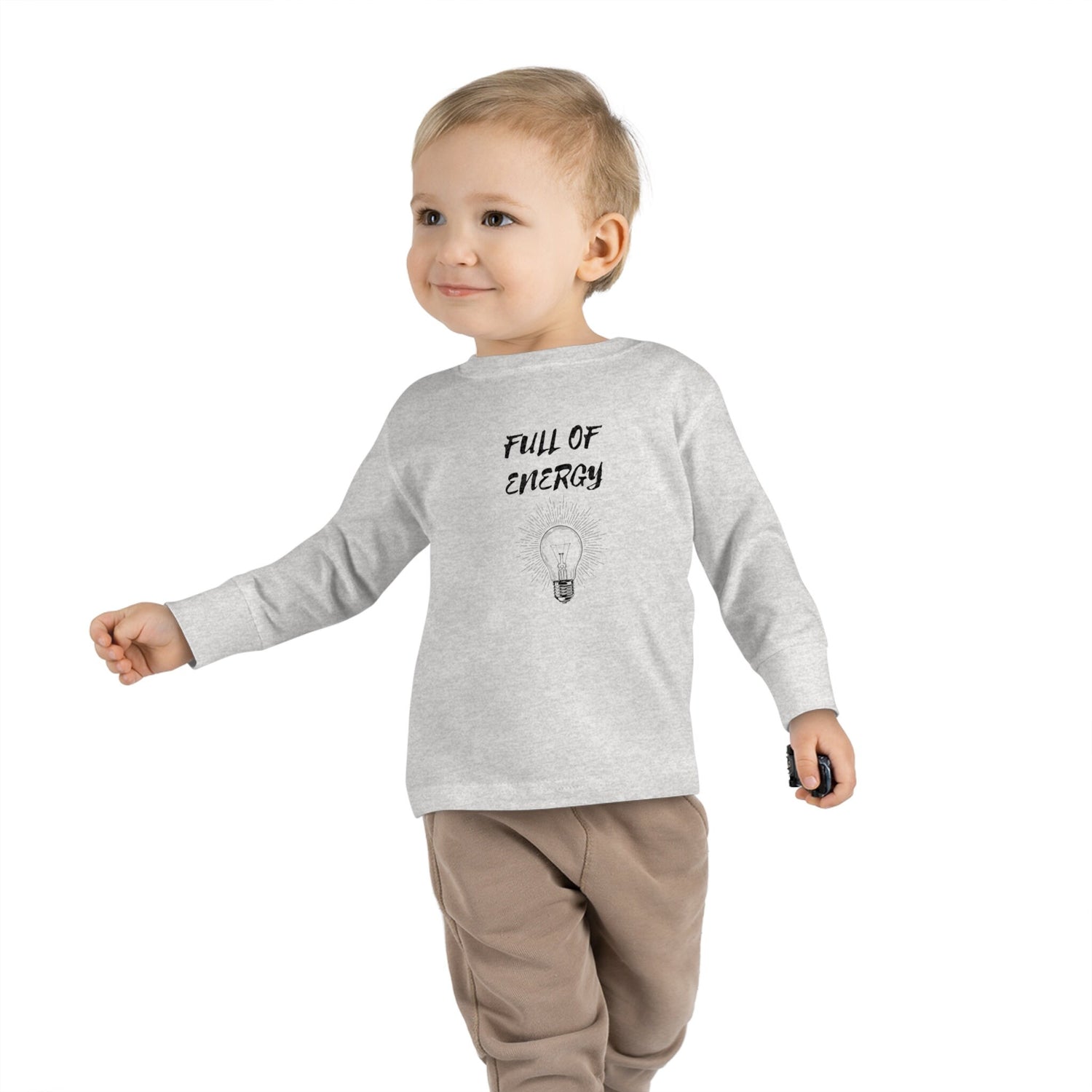 Full of Energy Toddler Long Sleeve Tee, Energy Baby, Toddler clothes, Children wear, Kids casual wear, bay Momma gift, Kids Birthday gift,