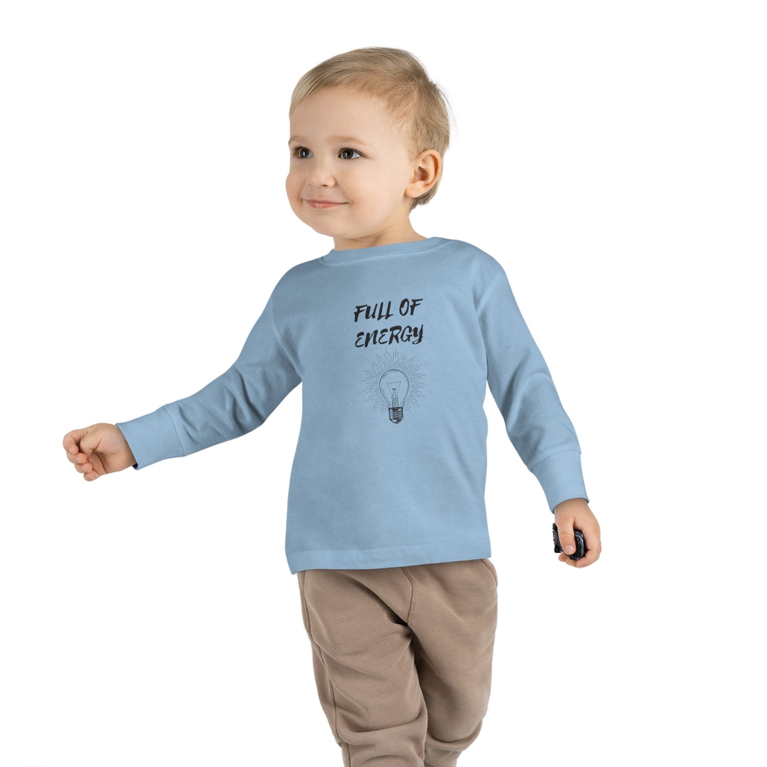 Full of Energy Toddler Long Sleeve Tee, Energy Baby, Toddler clothes, Children wear, Kids casual wear, bay Momma gift, Kids Birthday gift,