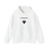 Overwhelmed Unisex Heavy Blend Hooded Sweatshirt, Humor fun casual cozy comfy lounge hoodie sweater casual him her wear great holiday gift