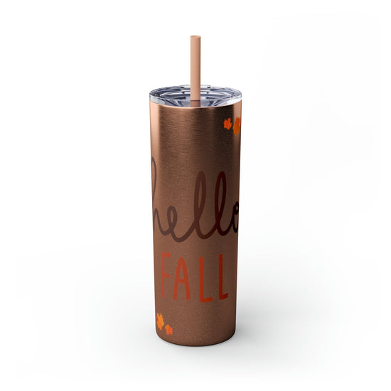Skinny Tumbler with Straw, 20oz, Thanksgiving tumbler, Fall Tumbler, glitter tumbler, gift for her, Novelty tumbler, Hot water mug