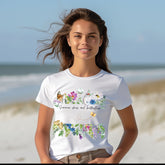 Butterfly tshirt, Positive vibes, colorful tee, lounge wear, relax wear, everyday shirt, Birthdaygift, Flowers and Butterflies