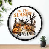 Wall Clock, Spooky Halloween novelty kitchen hallway home office fall autumn season decorative clock