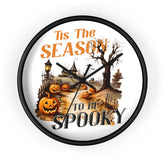 Wall Clock, Spooky Halloween novelty kitchen hallway home office fall autumn season decorative clock