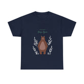 Best Papa Bear Heavy Cotton Tee, Father love casual adorable teddy bear cotton novelty work everyday meaningful Daddy day shirt