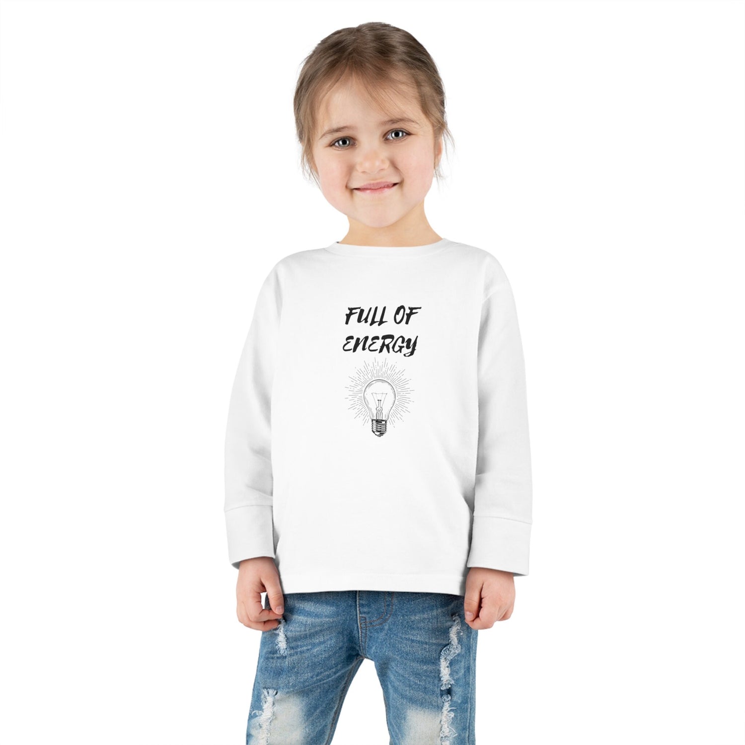 Full of Energy Toddler Long Sleeve Tee, Energy Baby, Toddler clothes, Children wear, Kids casual wear, bay Momma gift, Kids Birthday gift,