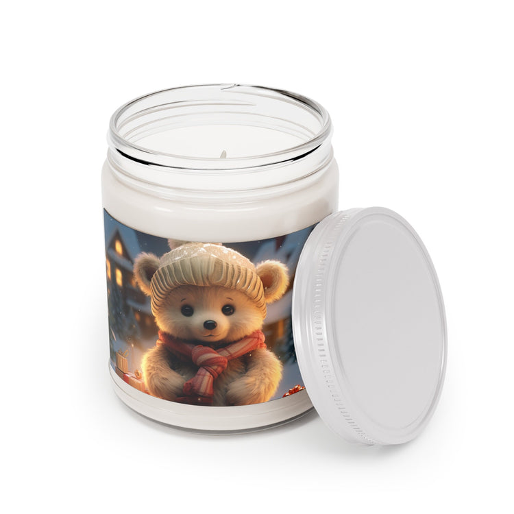 Scented Candles, 9oz, Holiday Bear, Vanilla Bean scented candle, Best Gift, Holiday Gift, Gift for Her, Made in USA