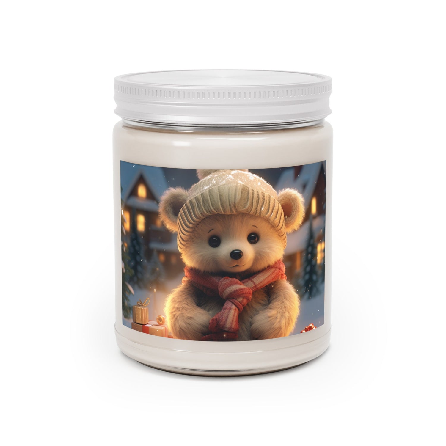 Scented Candles, 9oz, Holiday Bear, Vanilla Bean scented candle, Best Gift, Holiday Gift, Gift for Her, Made in USA