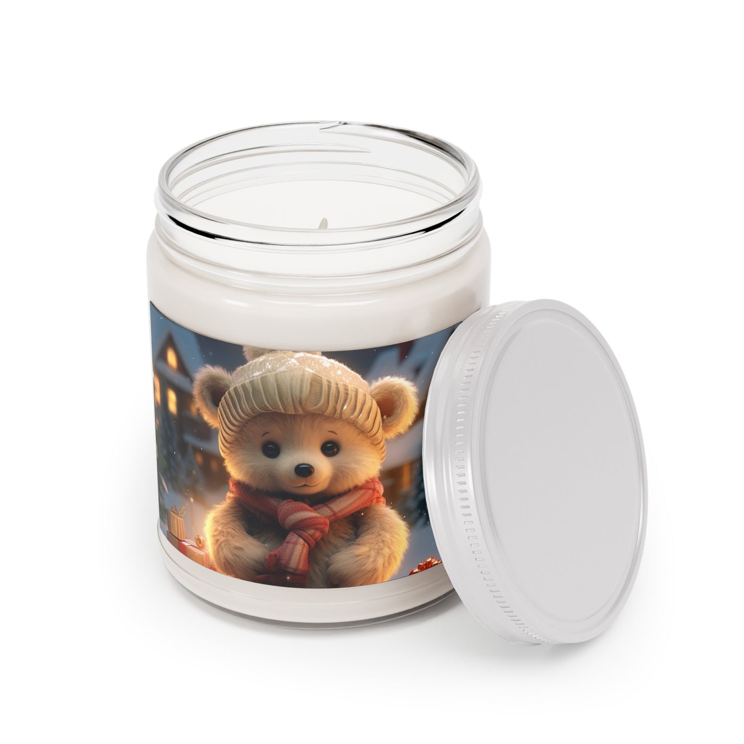 Scented Candles, 9oz, Holiday Bear, Vanilla Bean scented candle, Best Gift, Holiday Gift, Gift for Her, Made in USA