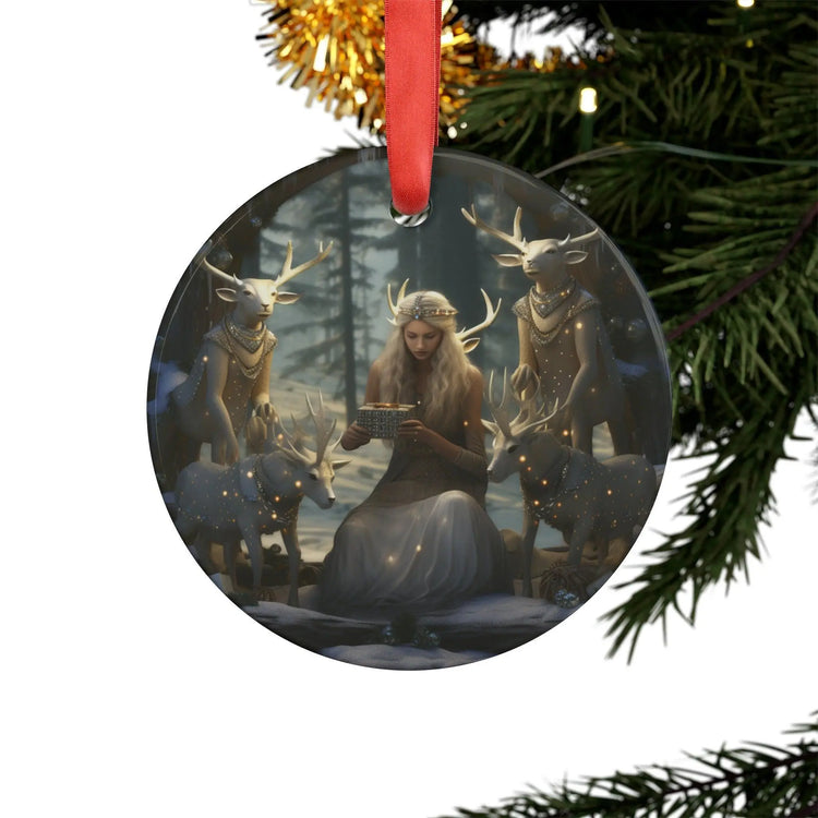 Acrylic Ornament with Ribbon, Xmas ornament, Mystical Christmas, Beautiful ornament, christmas decoration, Home decor The Aurora Touch
