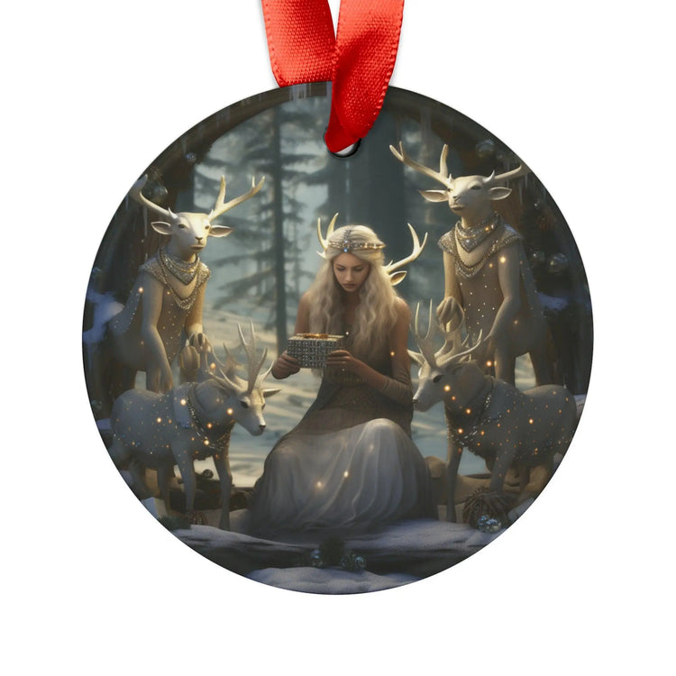 Acrylic Ornament with Ribbon, Xmas ornament, Mystical Christmas, Beautiful ornament, christmas decoration, Home decor The Aurora Touch