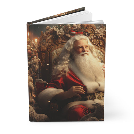 Hardcover Journal Matte, Christmas Journal, Holiday Notebook, Santa Book, Notekeeping Diary, Holiday gift, writers journal