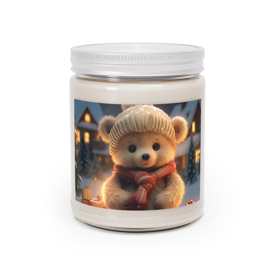 Scented Candles, 9oz, Holiday Bear, Vanilla Bean scented candle, Best Gift, Holiday Gift, Gift for Her, Made in USA