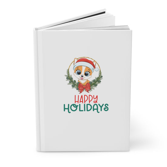 Hardcover Journal Matte, Daily Diary, Holiday Journal, Xmas Notebook, Adorable note journal, stocking stuffers, great xmas gift