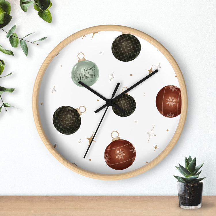 Holiday Clock, Designer Clock, Wall Art, HomeDecor,Wood Clock, Wall Clock, Gift for Mom, Office Clock