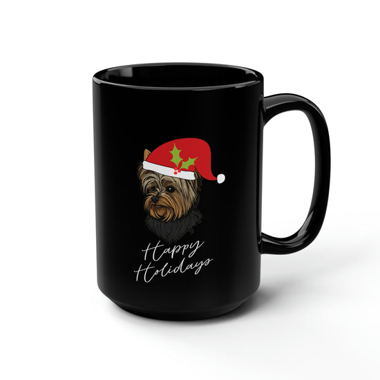Holiday Mug, 15oz, Yorkie, Dog Lovers Mug, Holiday Mug, Xmas gift, Holiday Decor, Kitchen Decor, Tall Coffee Mug