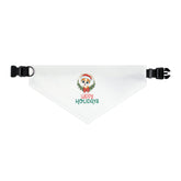 Pet Bandana Collar, Holiday fun festive Happy Holidays print dog owner gift Xmas scarf pet clothing wear