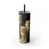 Xmas Tumbler with Straw, 20oz, Designer cup, Cat designs, Cat Lover, Xmas gift, Holiday decor, Water cup, Non-toxic