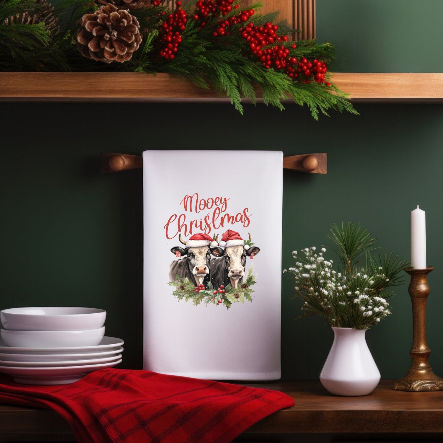 Kitchen Towel, Farmers Towel, Country Theme items, Holiday Novelty items, Hand towels, Holiday Decor, Cooking towel, Holiday