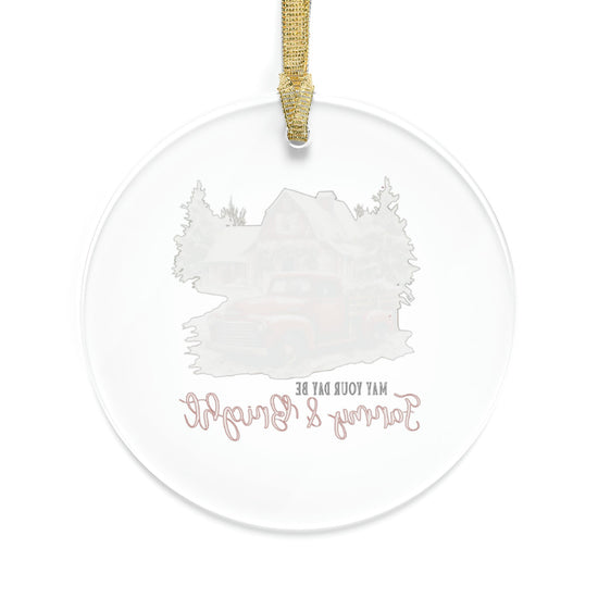 Charming Acrylic Country Style Farm House Ornament - Perfect for Rustic Home Decor & Gifting!