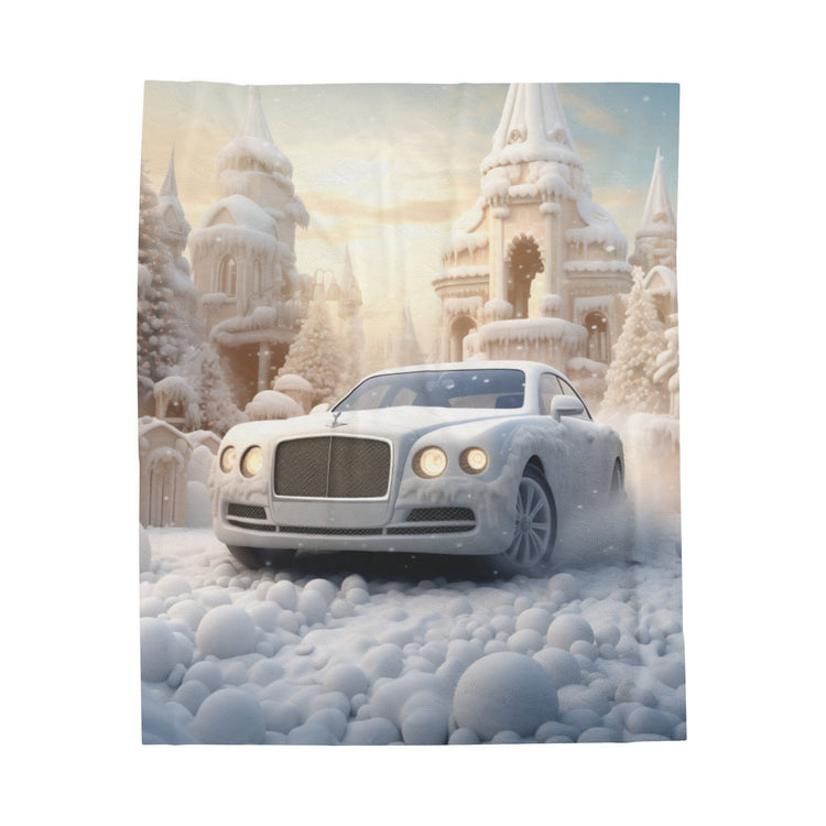 Velveteen Plush Blanket - Luxury Bentley Bedspread, Holiday Xmas Throws, Warm Fleece Blankets, Perfect Xmas Gift