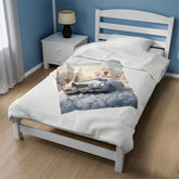 Velveteen Plush Blanket - Luxury Bentley Bedspread, Holiday Xmas Throws, Warm Fleece Blankets, Perfect Xmas Gift