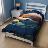 Velveteen Plush Blanket, Young child Blanket, Kid comforter, Child gift, Child Bedroom Decor, Xmas gifts for kids, Child Xmas, Cute Blanket