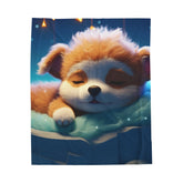 Velveteen Plush Blanket, young child cute soft cozy toddler bedroom decor comforter bedspread b lankie