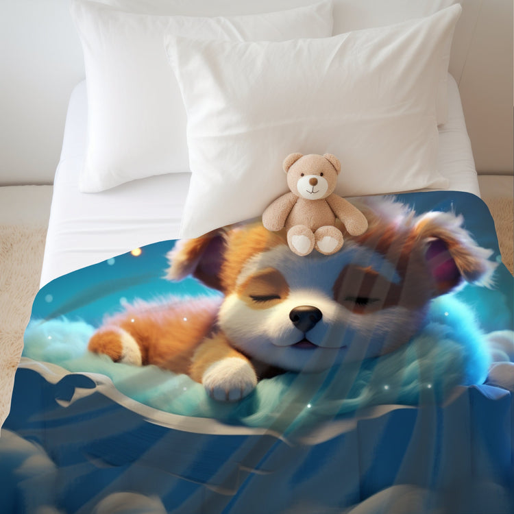 Velveteen Plush Blanket, young child cute soft cozy toddler bedroom decor comforter bedspread b lankie