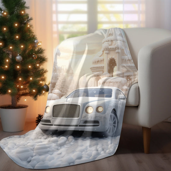Velveteen Plush Blanket - Luxury Bentley Bedspread, Holiday Xmas Throws, Warm Fleece Blankets, Perfect Xmas Gift