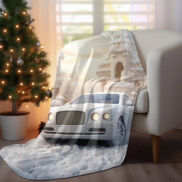 Velveteen Plush Blanket - Luxury Bentley Bedspread, Holiday Xmas Throws, Warm Fleece Blankets, Perfect Xmas Gift