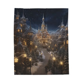 Velveteen Plush Blanket, Holiday Theme Blanket, Xmas Fleece Bed Cover, Holiday Couch Throw, Winter Warm Covers, Soft Cozy Blanket