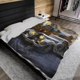 Velveteen Plush Blanket, Classic Car Design luxury stylish designer xmas holiday soft bedroom TV room fleece couch chair throw